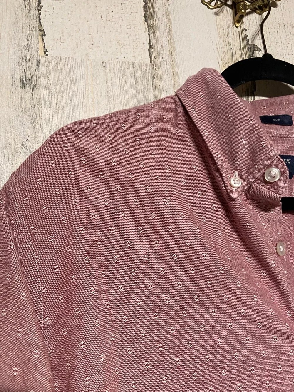 J. Crew Oxford Men’s Cotton Red Slim Button Down Shirt XL